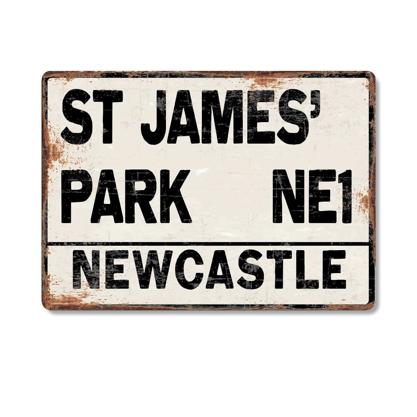 METAL SIGN FOOTBALL Stadium Club St James park Newcastle united