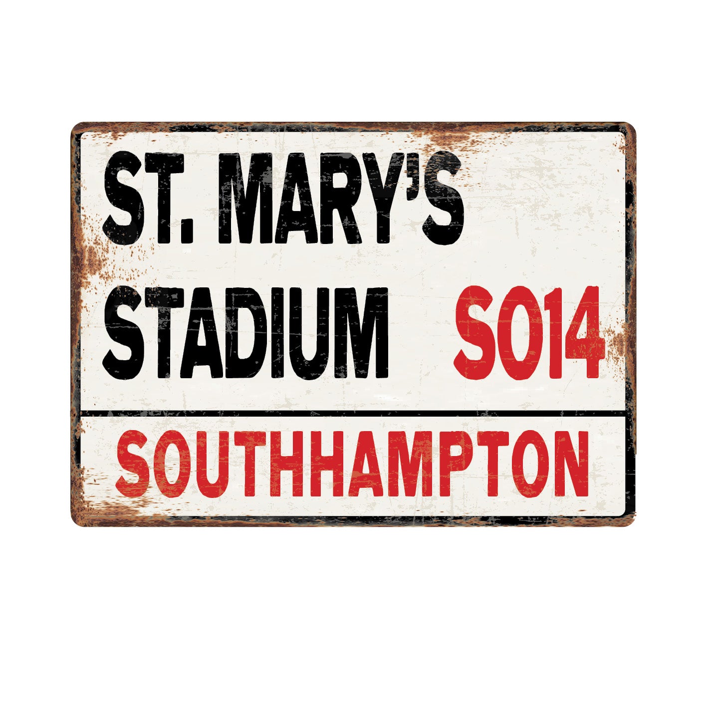 METAL SIGN FOOTBALL Stadium Club St marys Southampton