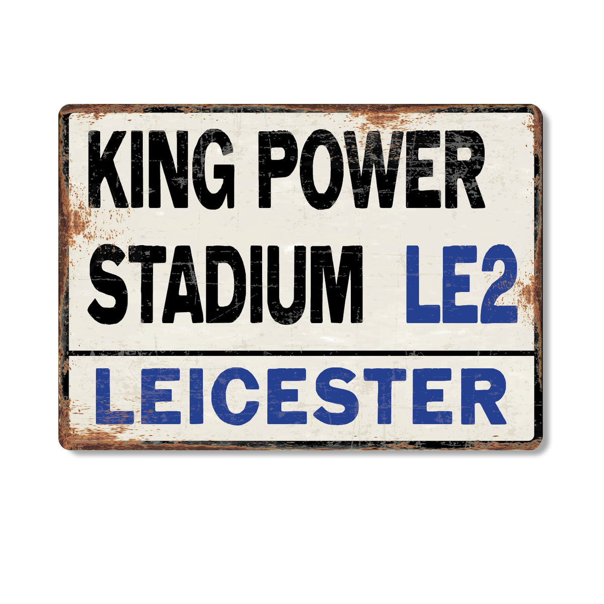 METAL SIGN FOOTBALL Stadium Club king power stadium Leicester