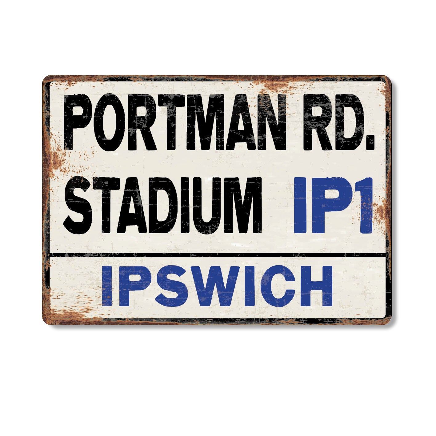 METAL SIGN FOOTBALL Stadium Club Portman Road Ipswich