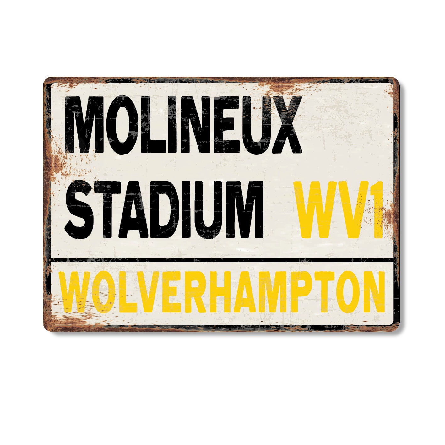 METAL SIGN FOOTBALL Stadium Club molineux stadium wolverhampton