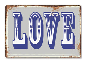 LOVE Fairground Metal Sign Man Cave Garage Shed Humour Pub Garden Bar