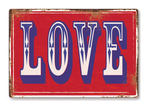 LOVE Fairground Metal Sign Man Cave Garage Shed Humour Pub Garden Bar