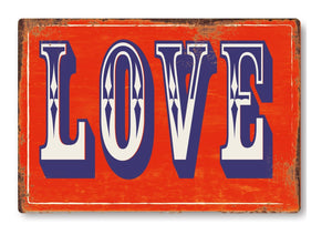 LOVE Fairground Metal Sign Man Cave Garage Shed Humour Pub Garden Bar