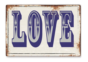 LOVE Fairground Metal Sign Man Cave Garage Shed Humour Pub Garden Bar