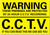 METAL SIGN Warning Premises Protected 24 Hour CCTV yellow