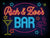 Personalised Bar Sign METAL Plaque Eighties Neon Cocktail Style Pub 80s