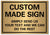 Metal Sign Custom Made Personalised Text Logo Image Customised  Brushed Gold