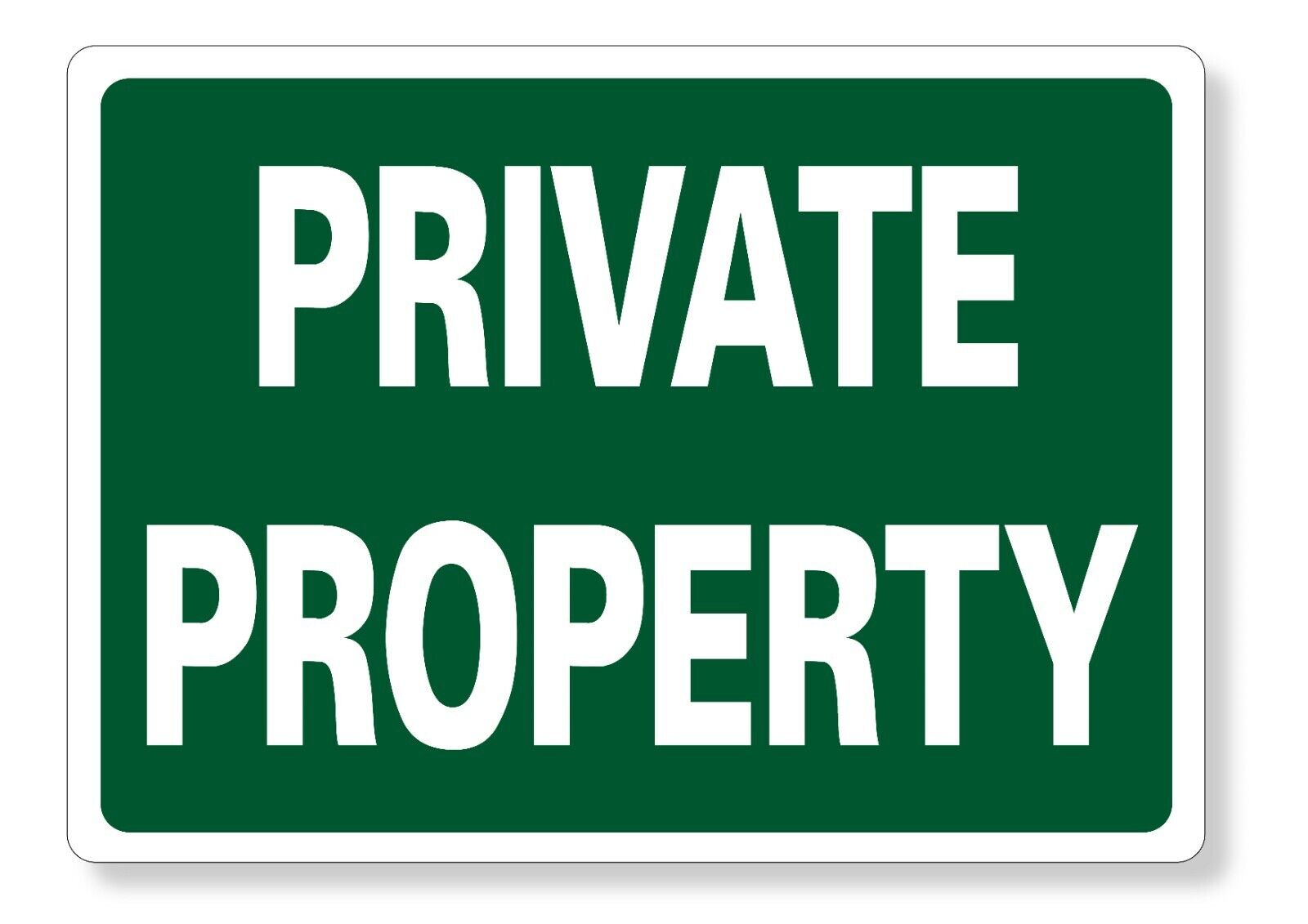 METAL SIGN E1 GREEN Private Property