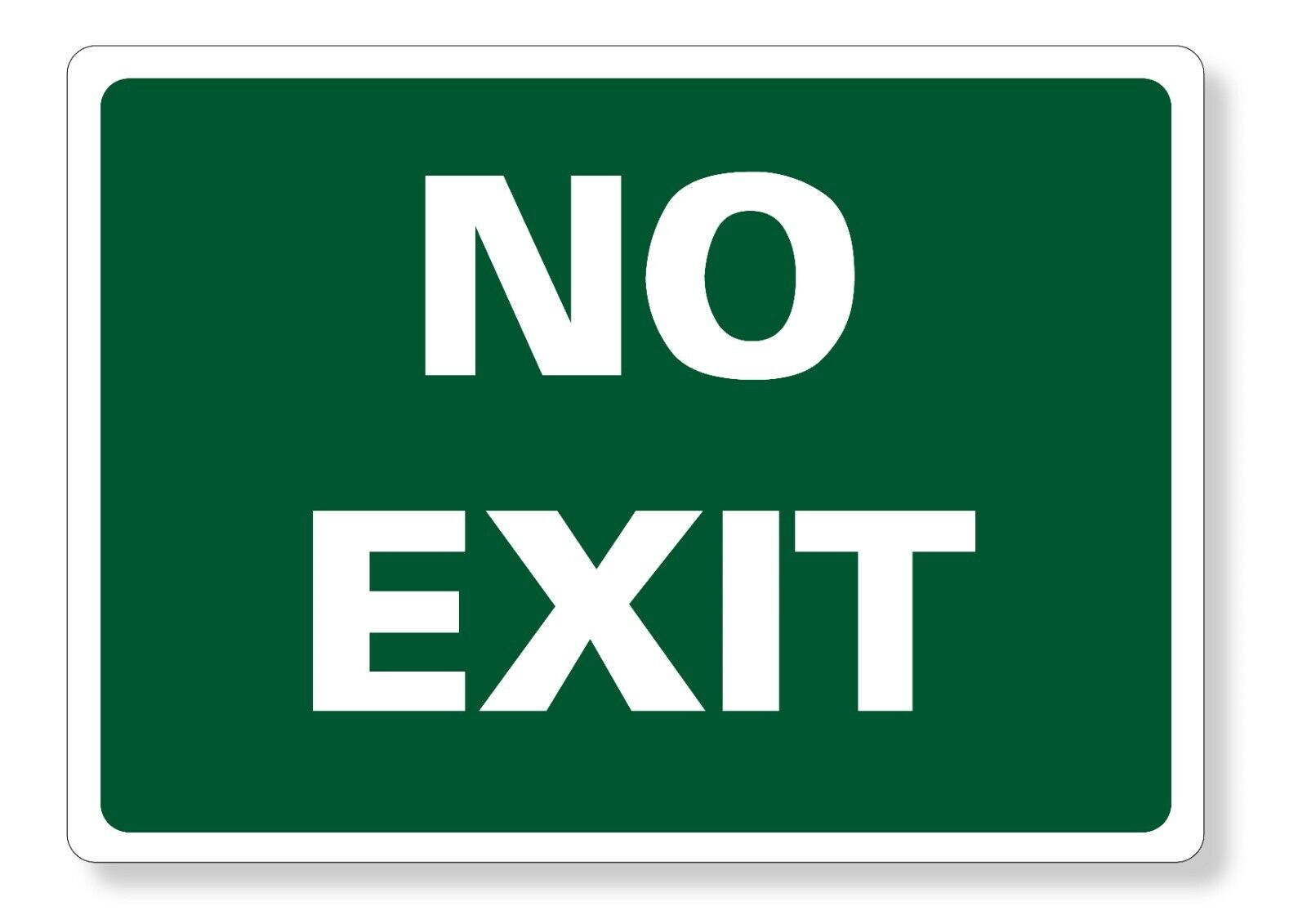 METAL SIGN E1 GREEN No Exit