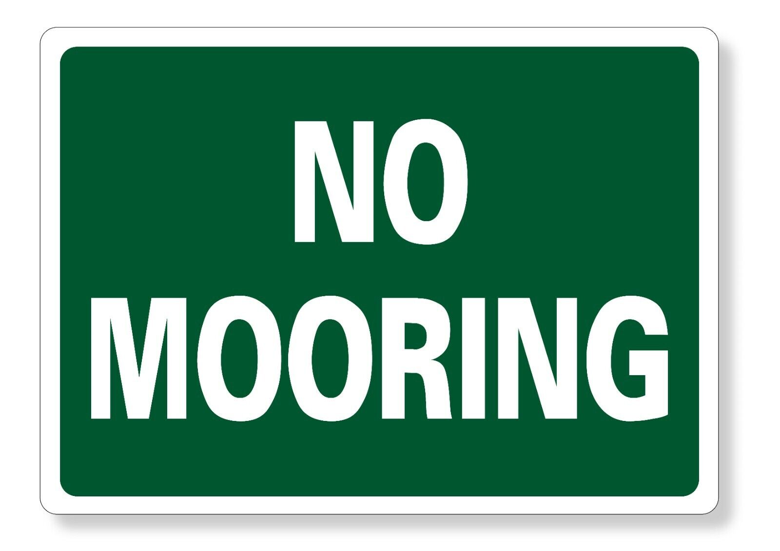 METAL SIGN E1 GREEN No mooring