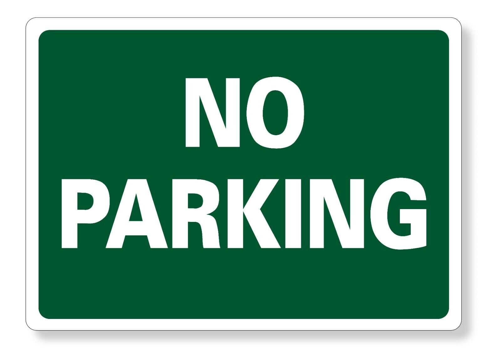 METAL SIGN E1 GREEN No parking