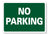 METAL SIGN E1 GREEN No parking