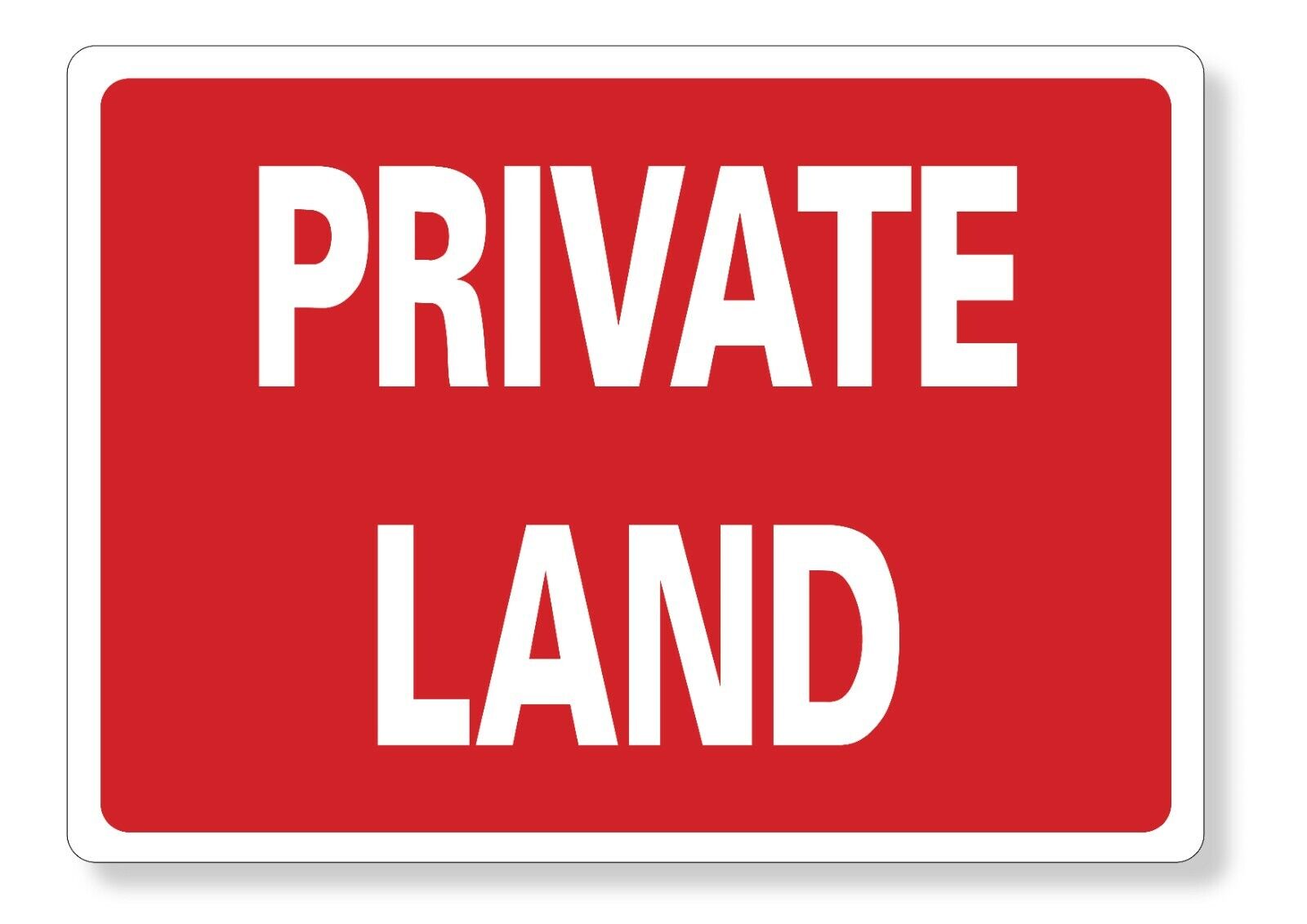 METAL SIGN E1 RED WHITE Private Land