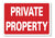 METAL SIGN E1 RED WHITE Private Property