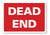 METAL SIGN E1 RED WHITE Dead End