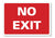 METAL SIGN E1 RED WHITE No Exit