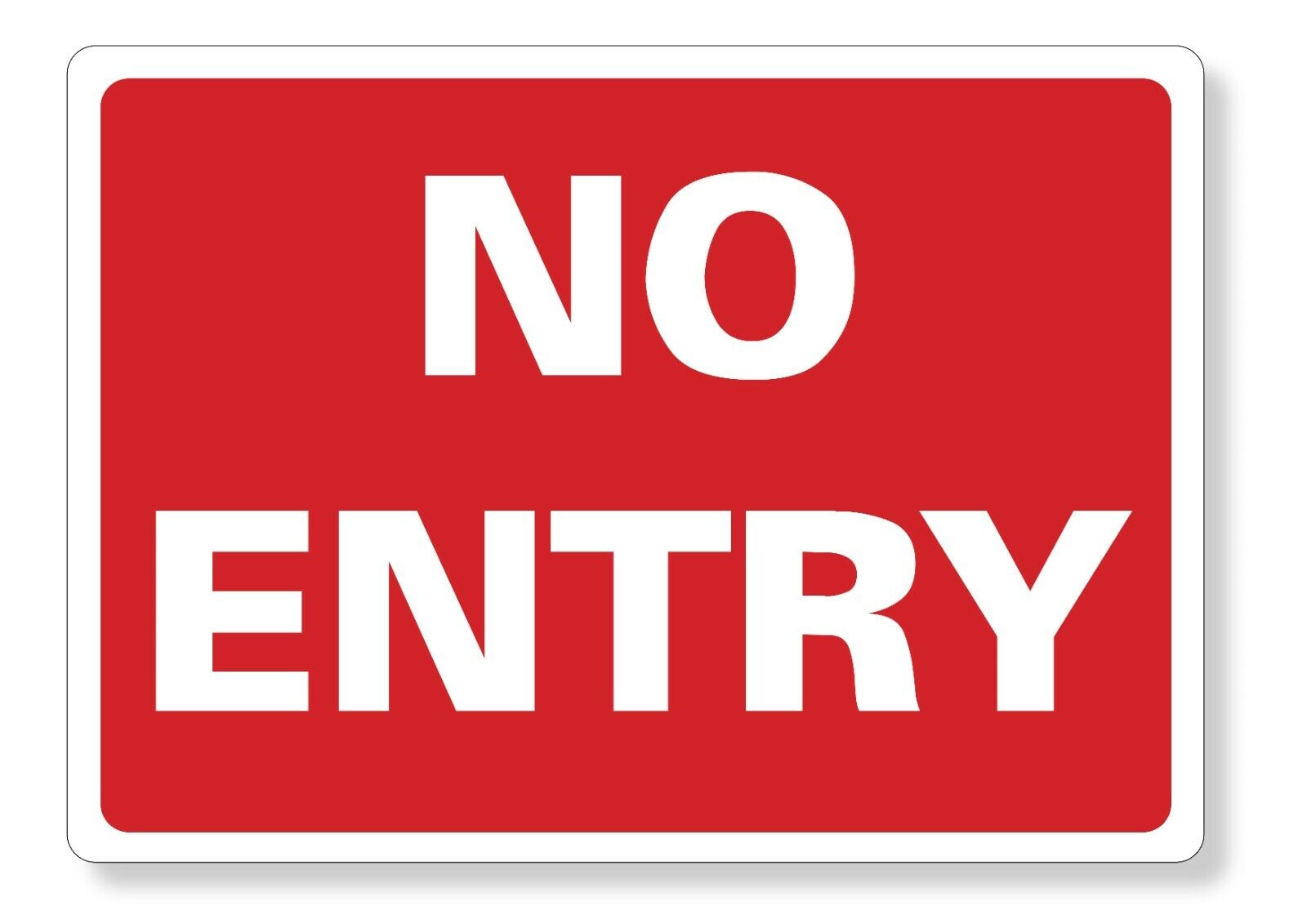 METAL SIGN E1 RED WHITE no entry