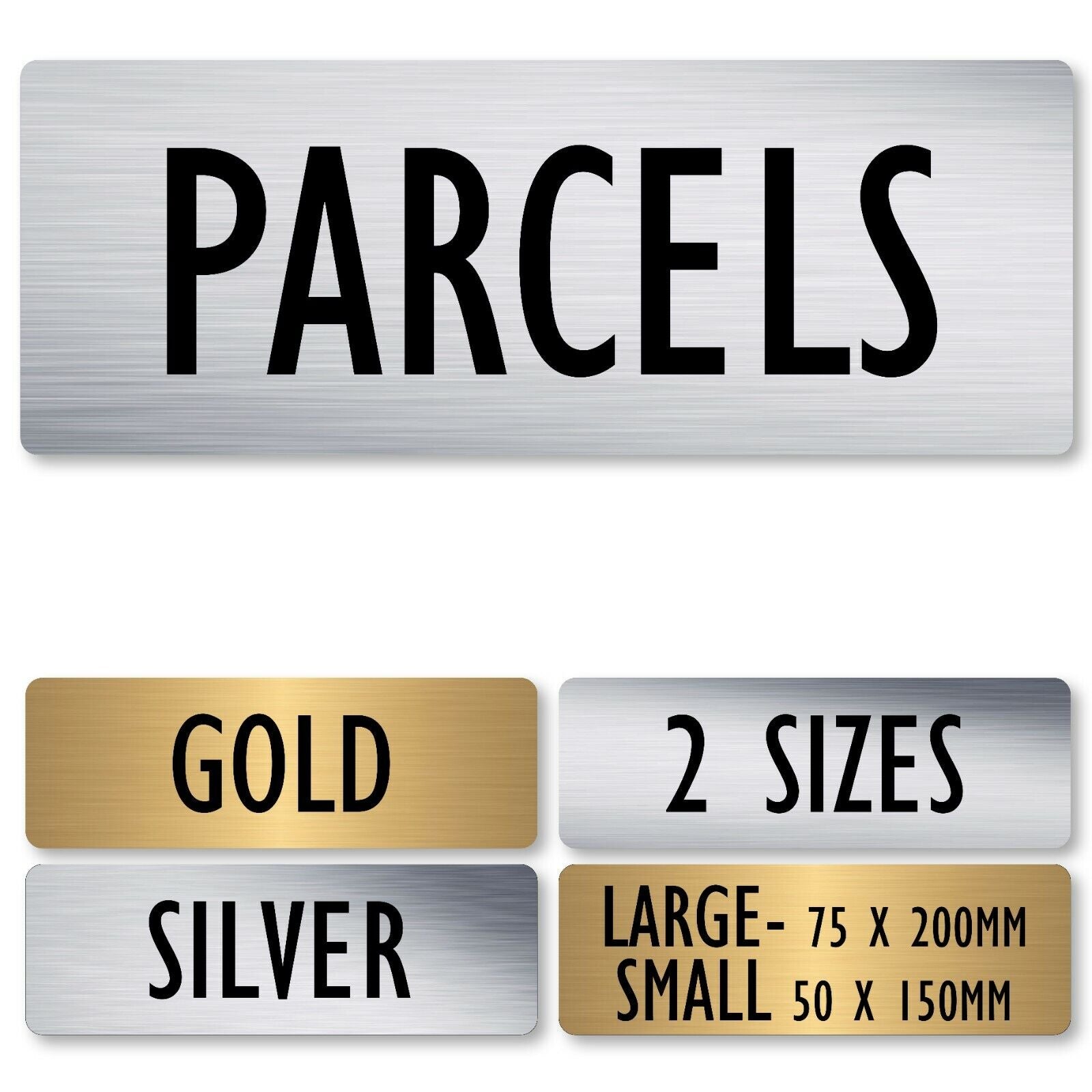 SIGNA16 PARCELS Metal Alu.Plaque Sign Door House Office Gate Letter deliveries