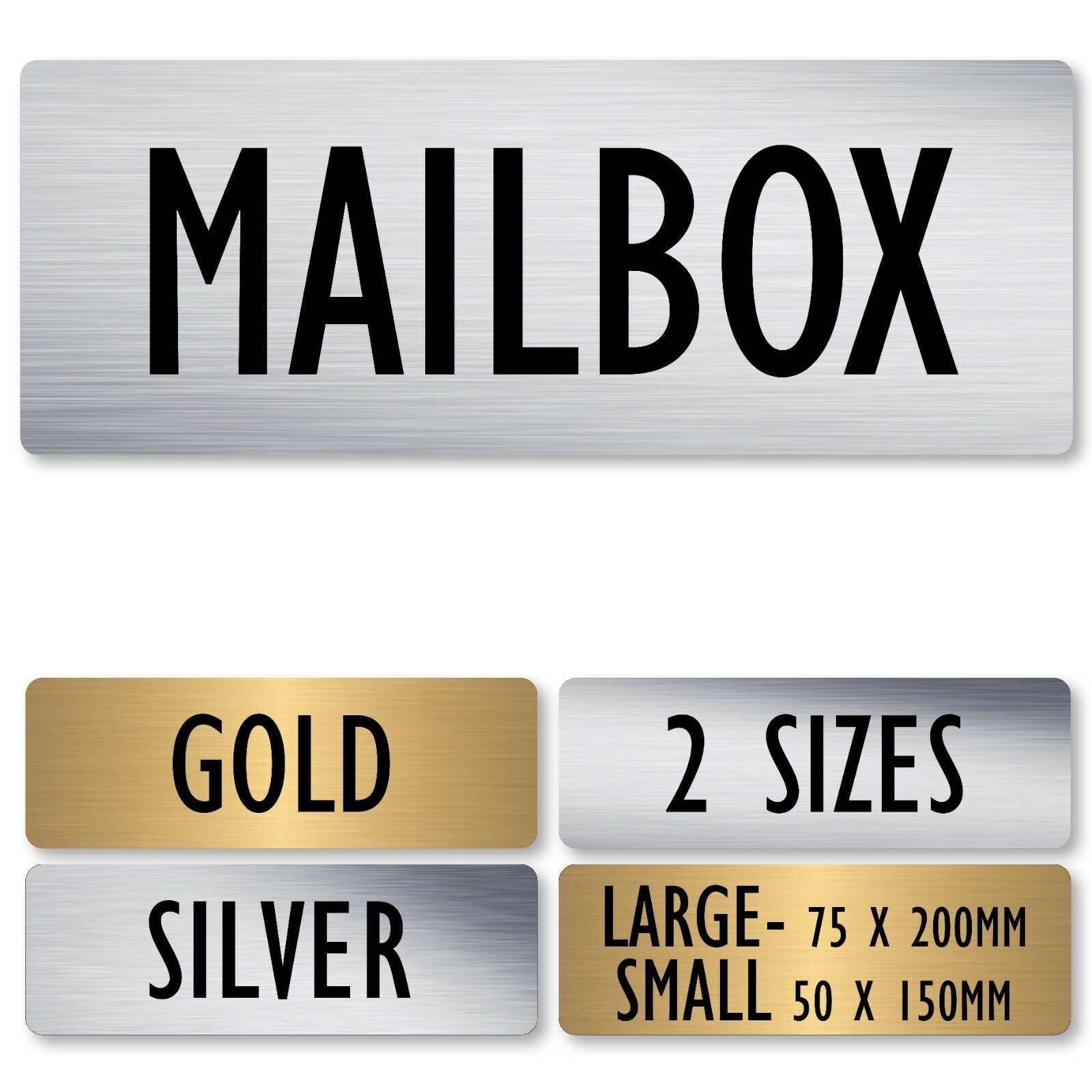 SIGNA15 MAILBOX Metal Alu.Plaque Sign Door House Office Gate Letter deliveries