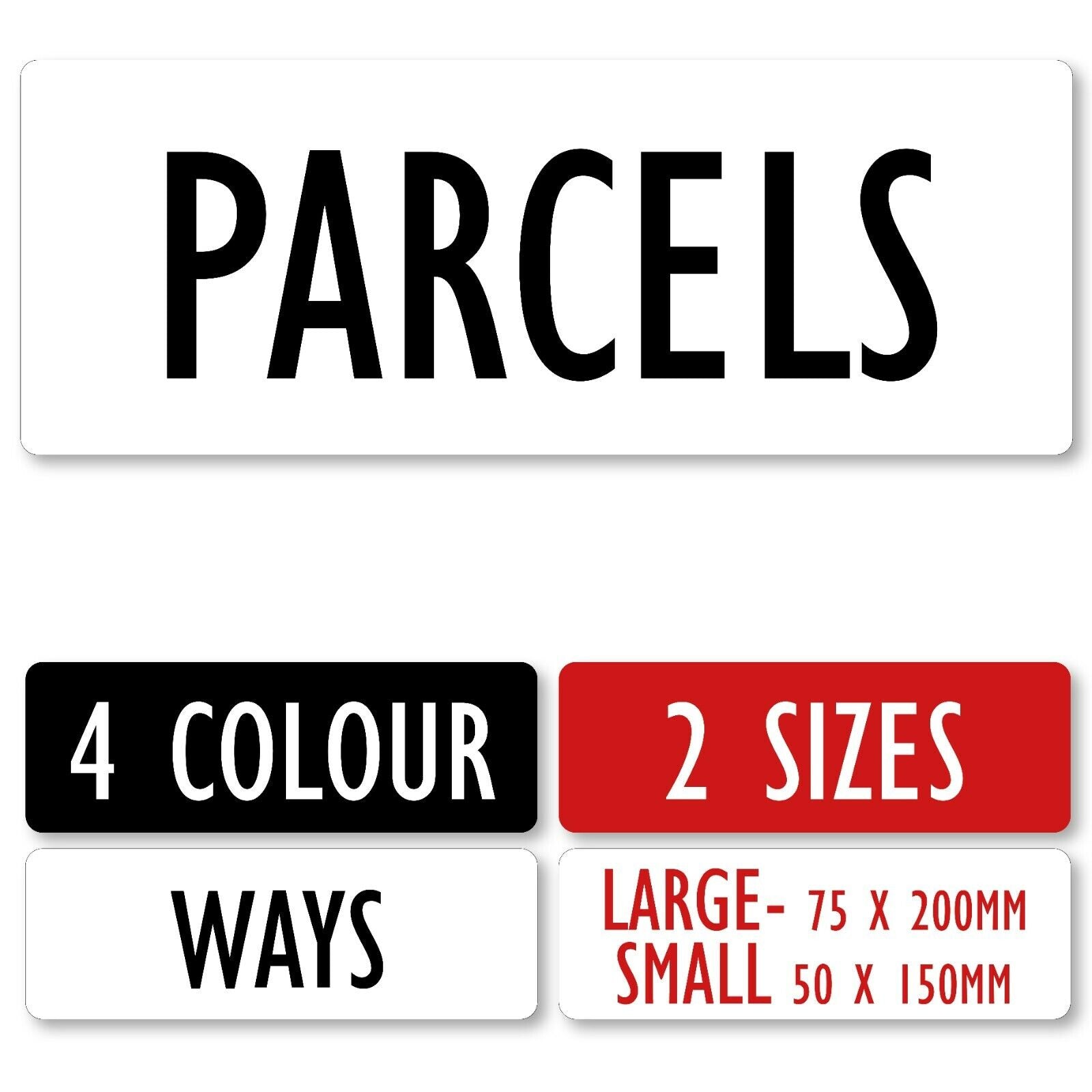 SIGNA16 PARCELS Metal Alu.Plaque Sign Door House Office Gate Letter Deliveries