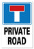 METAL SIGN No Through Road Dead End private road