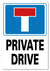 METAL SIGN No Through Road Dead End Private Drive