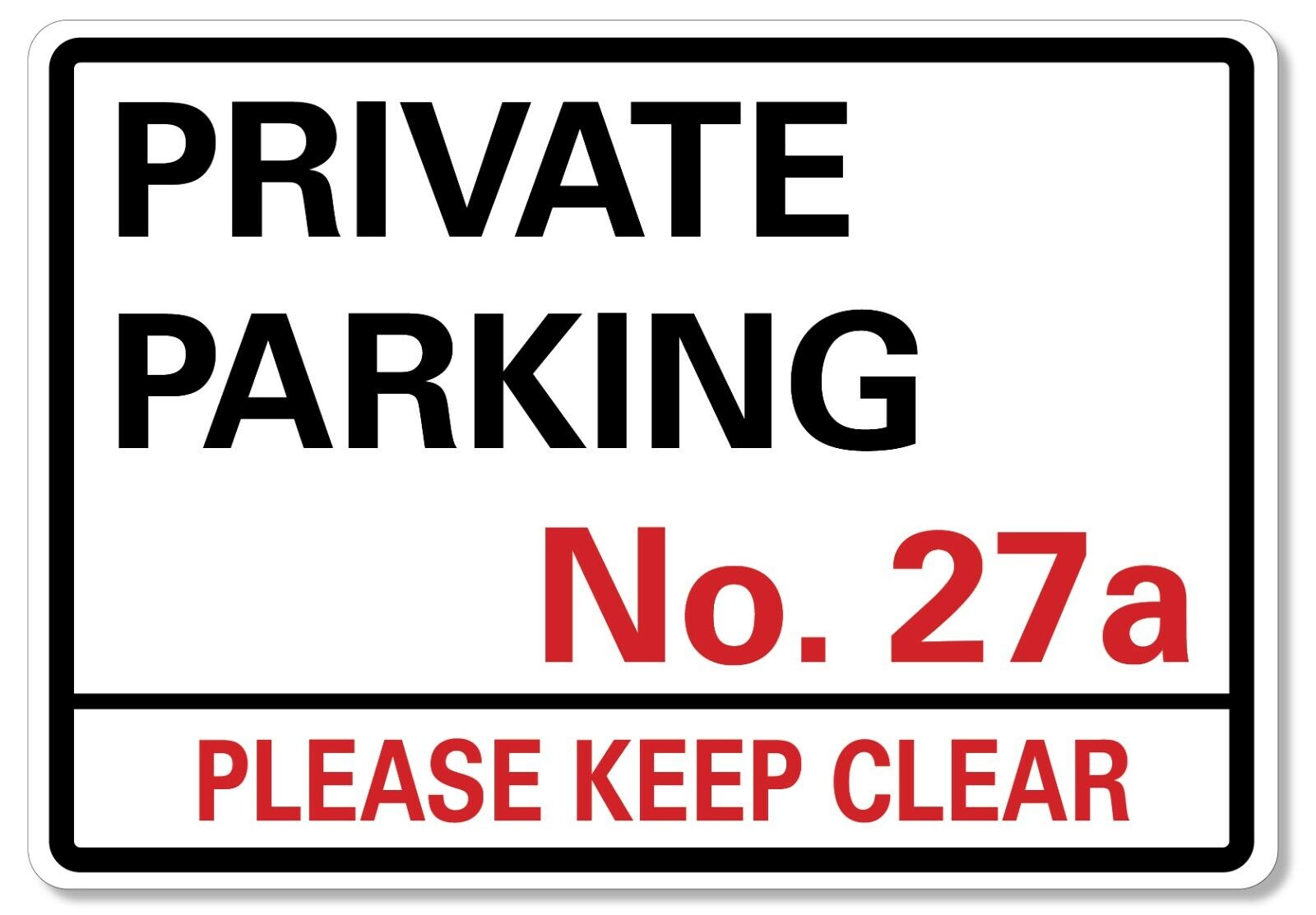 Private Parking Sign Personalised No Parking Keep Clear Metal Sign Waterproof