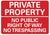 METAL SIGN Private Property no trespassing Metal Waterproof Red White