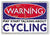 WARNING SIGN may start talking about Cycling funny quote sign metal plaque