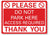 METAL SIGN do not park here access required Waterproof Red White