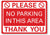 METAL SIGN No Parking in this area Metal Waterproof Red White