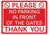 METAL SIGN No Parking in front of the gates Metal Waterproof Red White