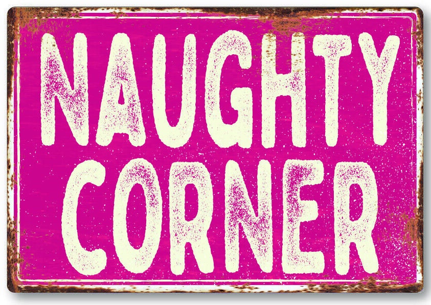 Funny naughty corner metal sign man cave garage shed humour pub garden bar