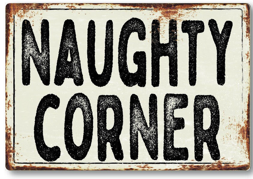 Funny naughty corner metal sign man cave garage shed humour pub garden bar
